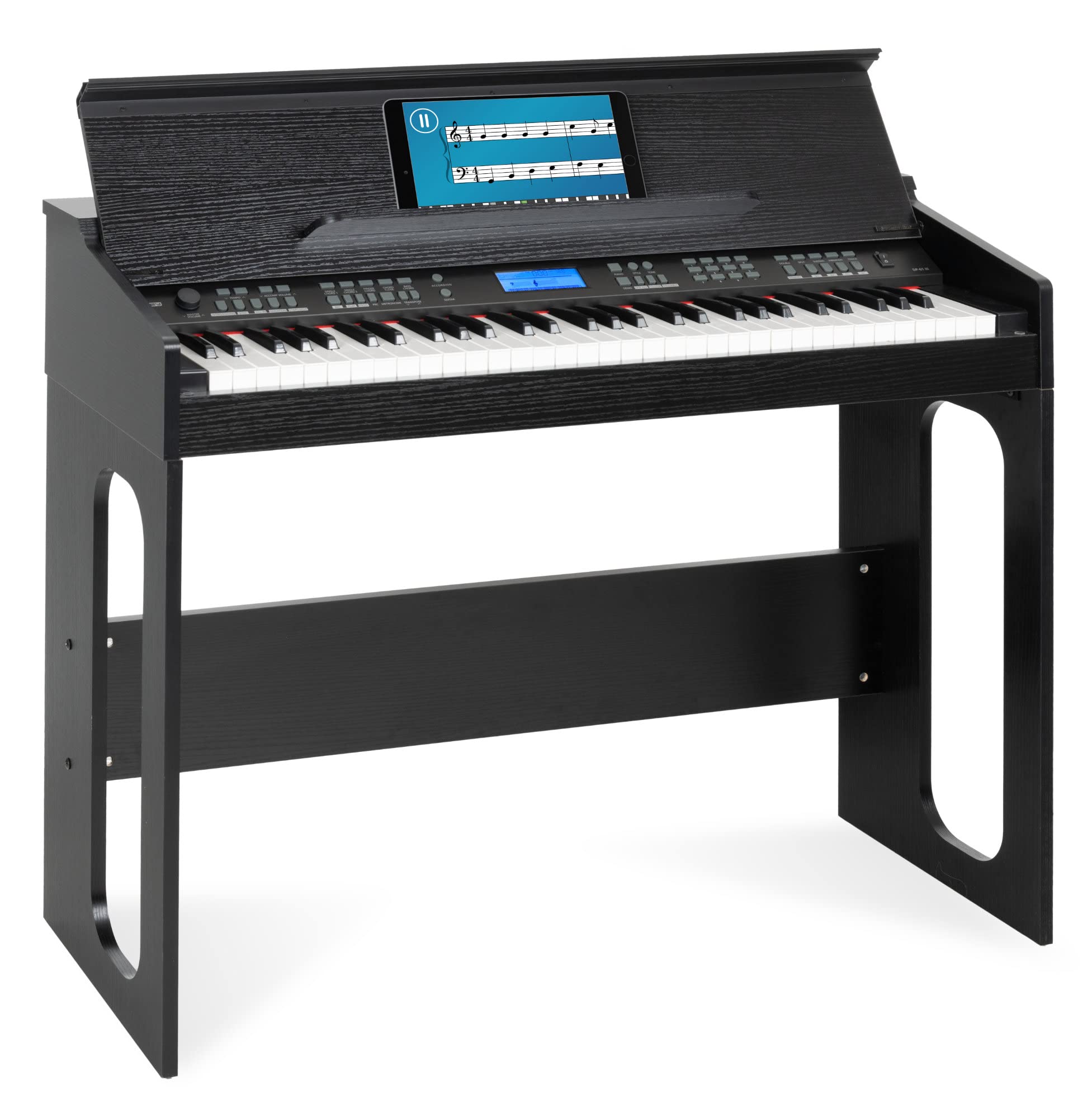 FunKey DP-61 III Keyboard con 61 Tasti in Design Digital Piano Nero | Keyboard compatto in design Digital Piano, 61 tasti keyboard con sensibilità al tocco, 300 suoni, Polifonia a 32 voci, Pedale