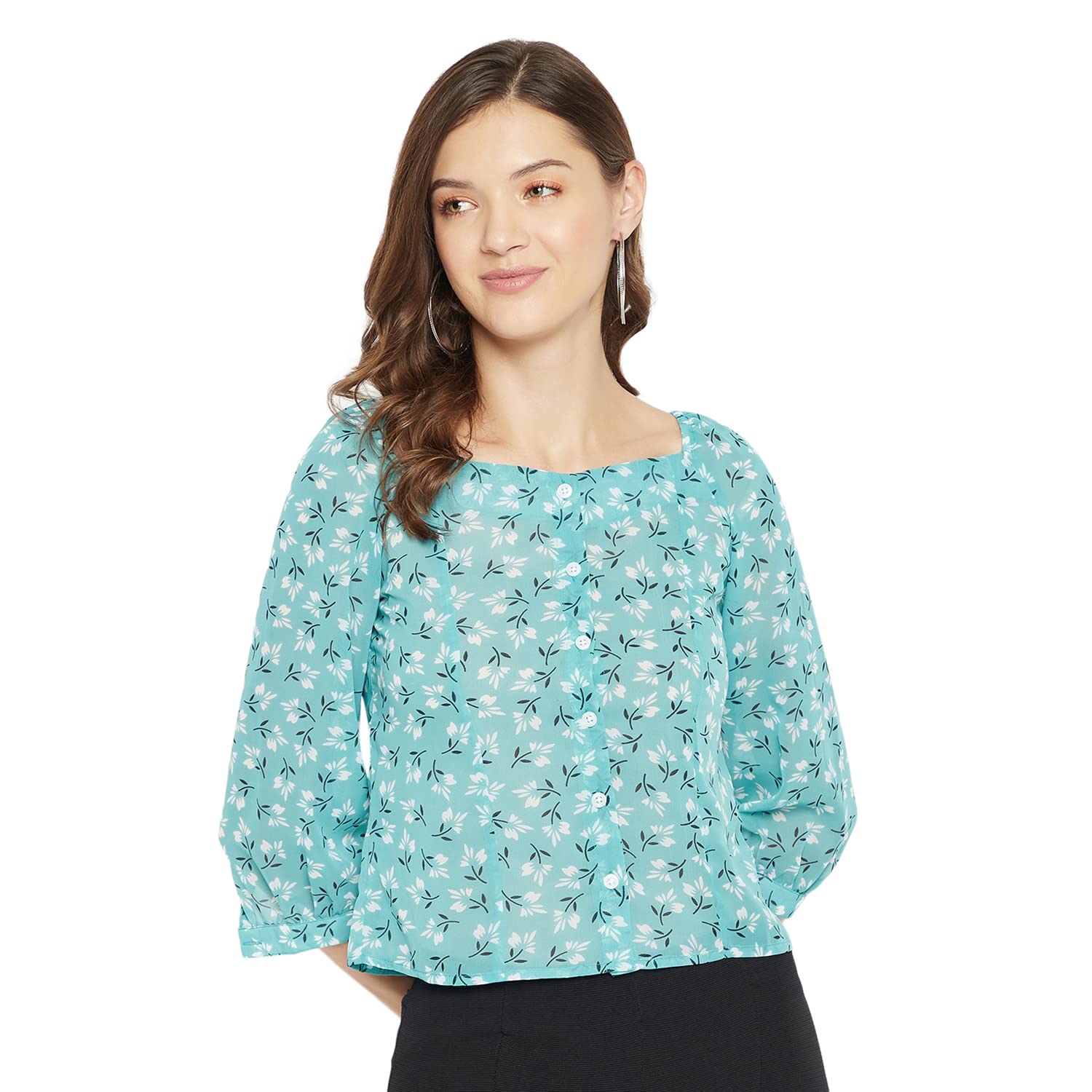 Women's Floral Regular Fit Blouse-image-22