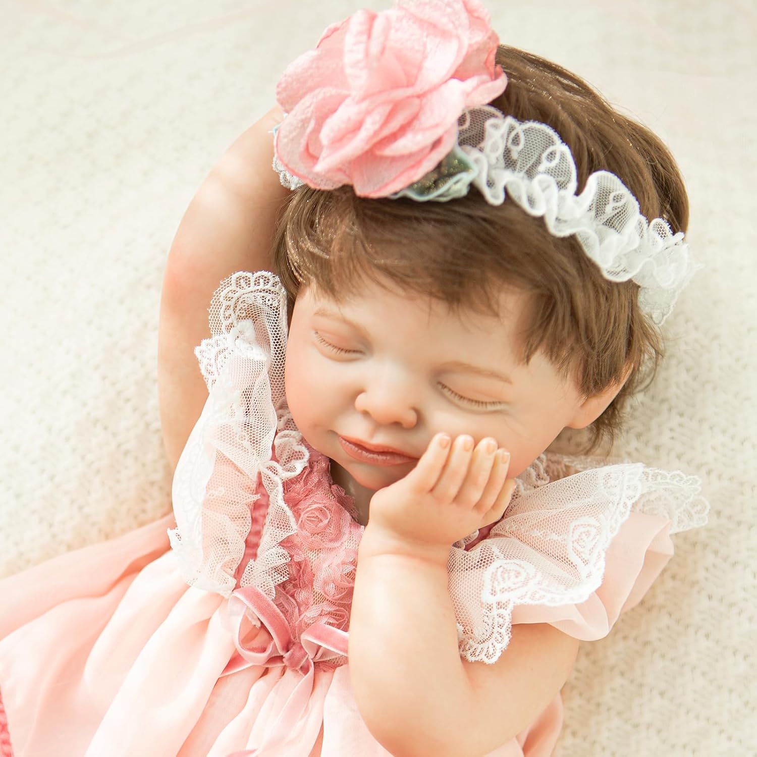 Real Life Reborn Baby Dolls,20Inch Realistic Sleeping Reborn Baby Doll with Accessories for 3+ Years Old