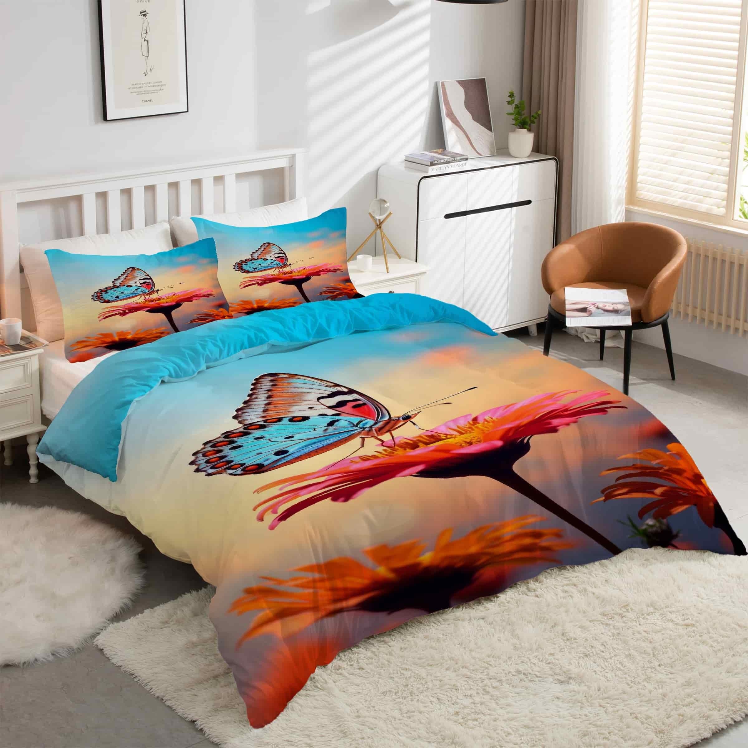Housse de couette 160x200 fermeture éclair pour enfiler votre couette sans effort
