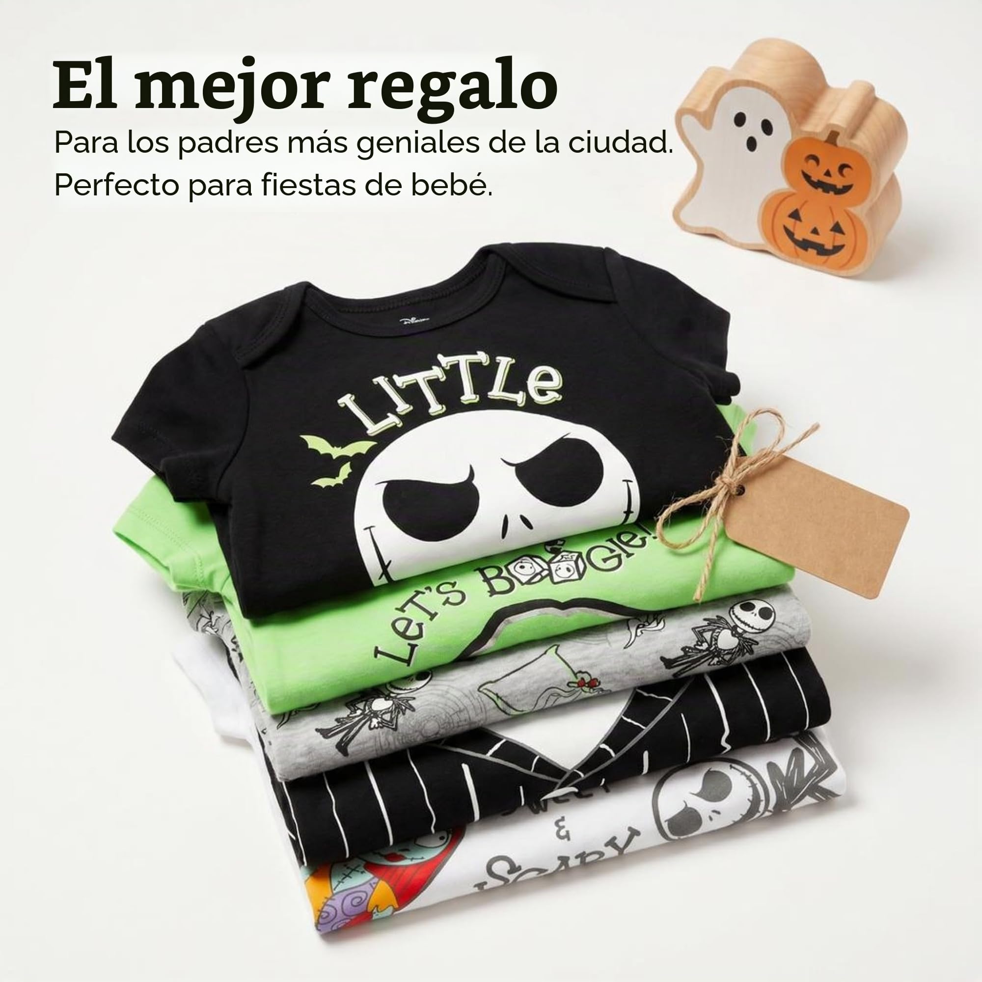 Disney Nightmare Before Christmas Jack Skellington Sally Newborn Baby Boys 5 Pack Bodysuits Multi Newborn
