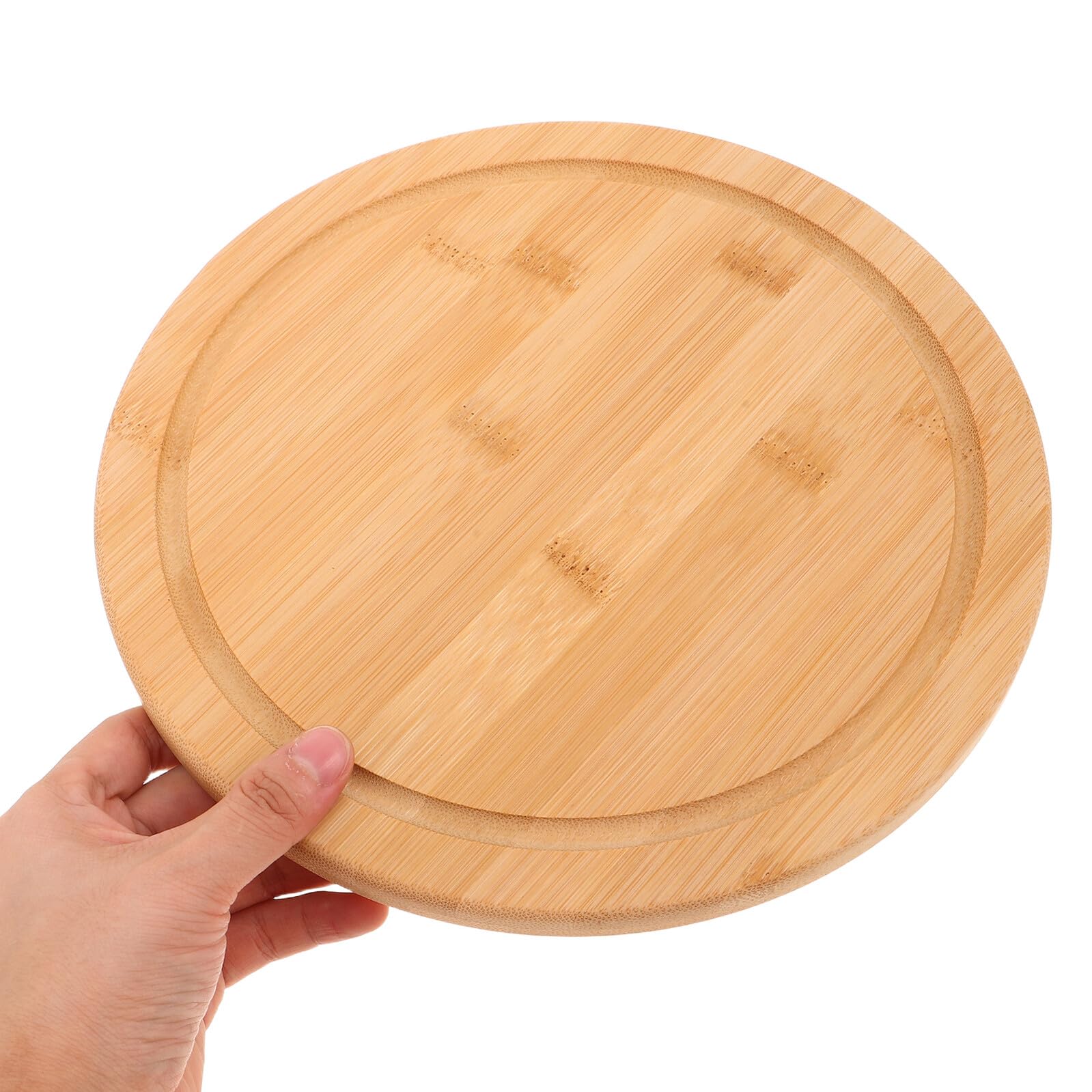 GLEAVI Bandeja de Bambú para Servir Frutas Ensaladas y Postres Bandeja de Bambú para Mesa de Té para Desayuno la Cama