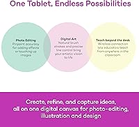 Vista 7 de Wacom CTL4100 Intuos - Tableta de dibujo con 3 programas de software incluidos, 7.9 "x 6.3", color negro.