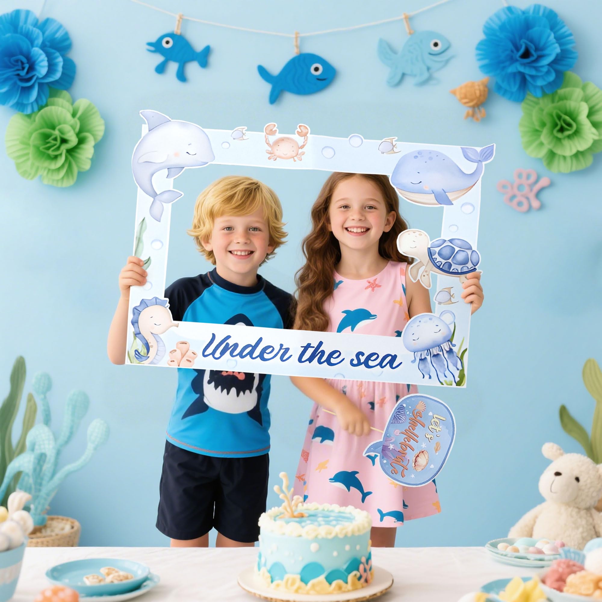 10 Decorazioni Da Appendere A Sirena Per Feste A Tema Sottomarino – In Carta Multicolore – Per Compleanni Di Bambine E Baby Shower