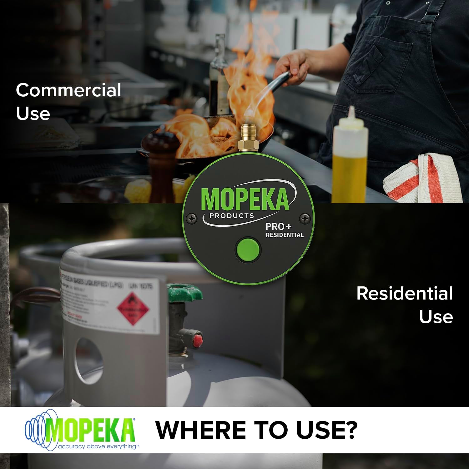 Mopeka Pro + Celluar Sensor - Bluetooth & Cellular Ultrasonic Sensor For Steel Propane Tanks - Perfect For Propane Tanks - Up To 2,000 Gallon Tanks