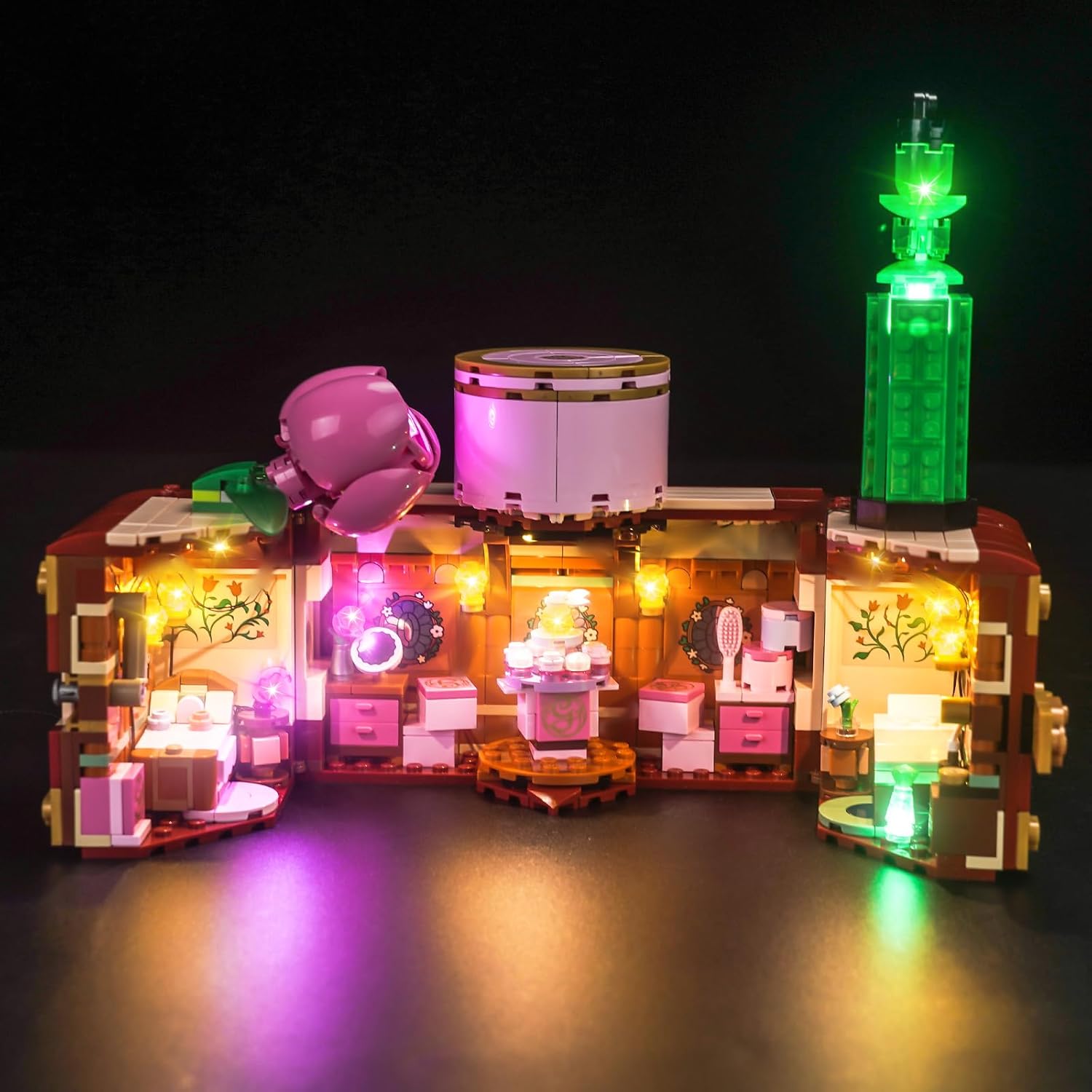 BrickBling LED Lighting Kit Compatible with Lego Wicked Elphaba & Glinda Figures, Creative Light Compatible with Lego 75682-Lights Only, Not Come with Model