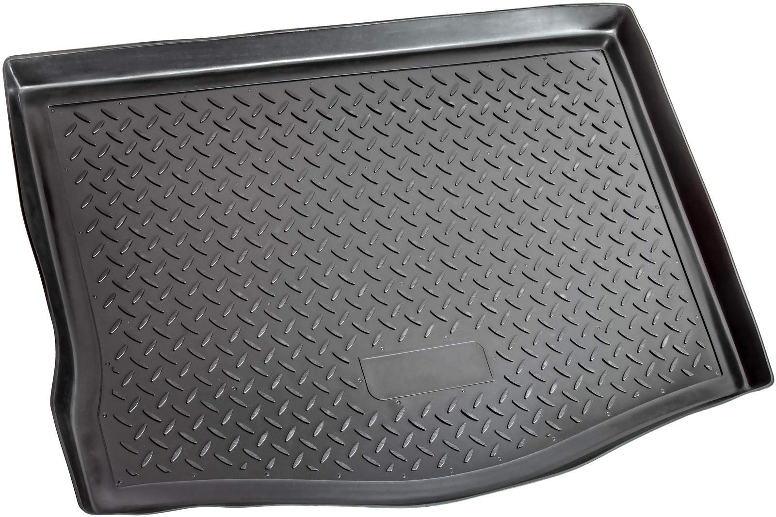 J&J AUTOMOTIVE Tapis De Coffre Caoutchouc Premium Focus 2 Break 2005-2010 - Bord Haut Antidérapant
