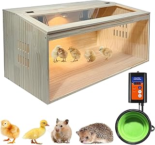 20-Piece Large Chicken Brooder Box, All-in-One Kit Brooder Box, Brooder for Chicks, Quail, Hamsters, Up to 35 Chicks Capacity, Pattern B, 32" L x 16" W x 16" H