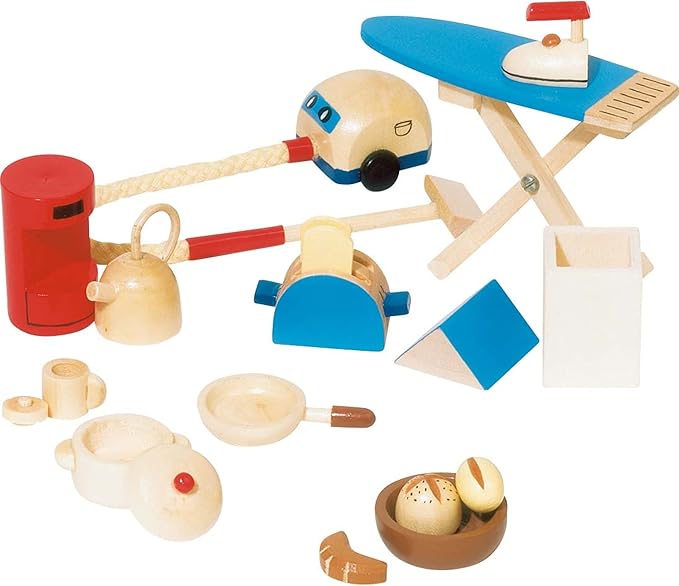 Fornello In Miniatura Per Casa Delle Bambole - Set Cucina Realistico Con Pentole, Accessori Ferro 9,9 Cm - 2