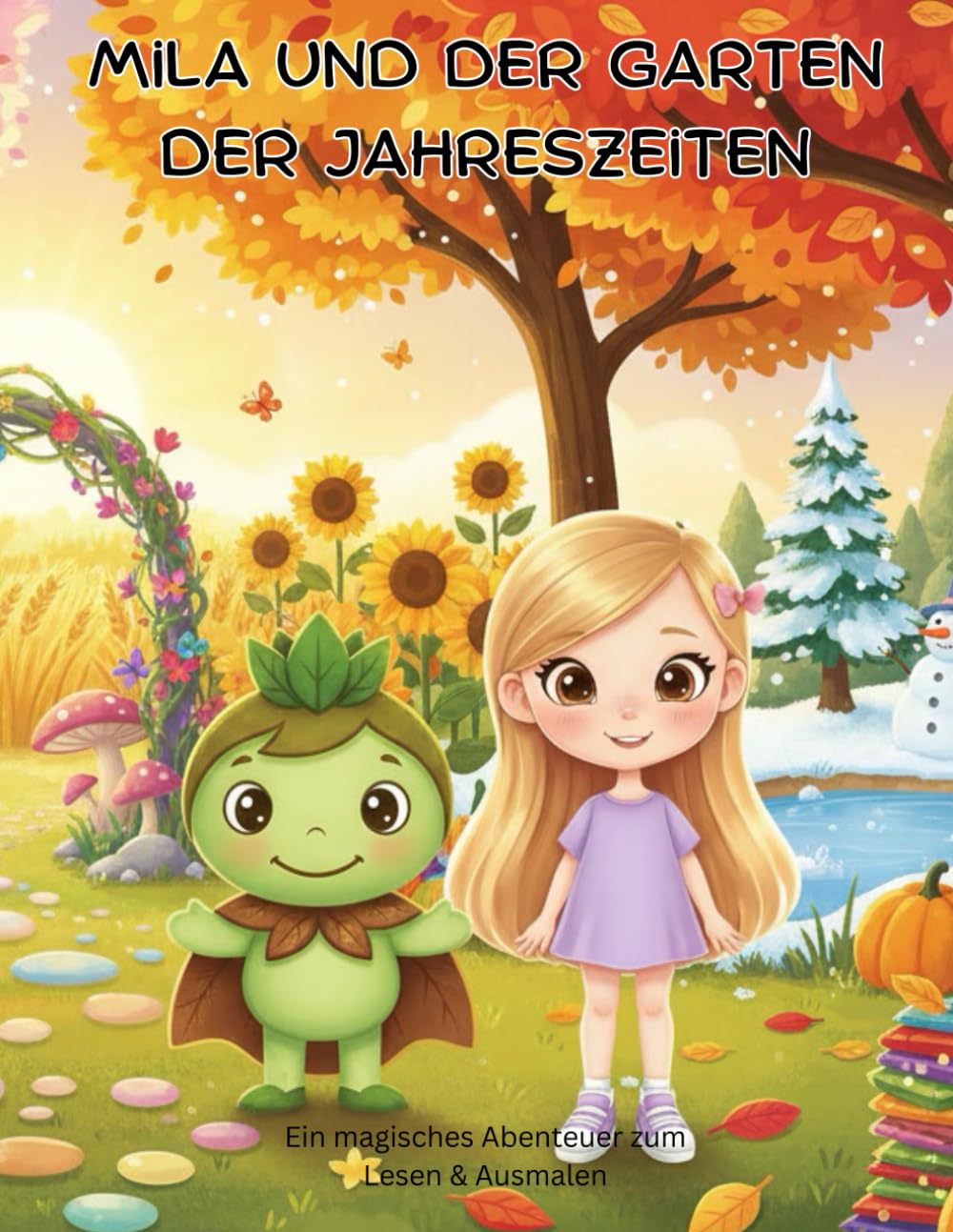 Mila und der Garten der Jahreszeiten: Ein magisches Abenteuer zum Lesen & Ausmalen (Kosa Kreativ – Mila Abenteuer)