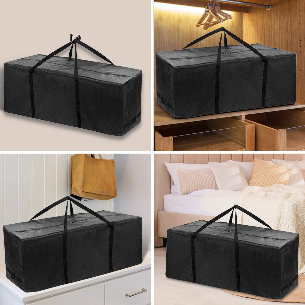 Opbergtas, kussenslopen, beschermhoes voor kussens, tuinkussens, kussens, beschermhoes, met draaggreep, opbergtas voor kerstbomen (116 x 47 x 51 cm Opbergtas, kussenslopen, beschermhoes voor kussens, tuinkussens, kussens, beschermhoes, met draaggreep, opbergtas voor kerstbomen (116 x 47 x 51 cm