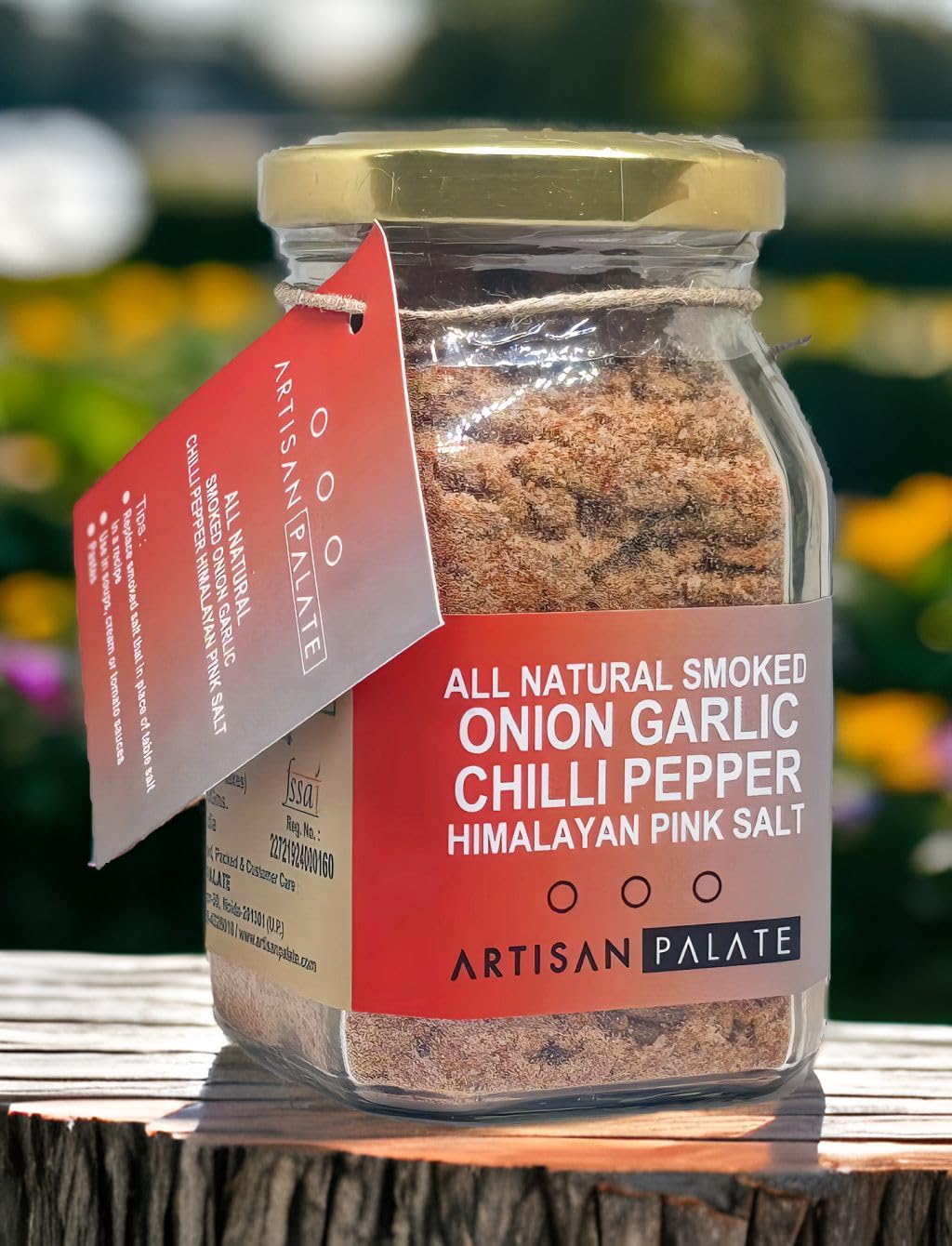 Artisan Palate - All Natural Smoked Onion Garlic Chilli Pepper Himalayan Pink Salt Pack of 150 Grams
