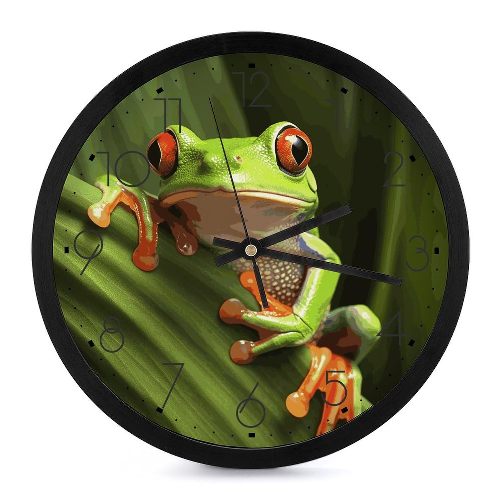 Horloge murale grenouille décorative pour un salon chaleureux