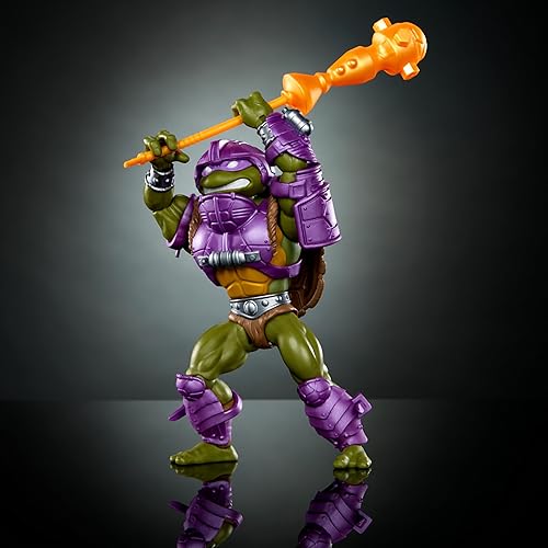 Miniatura 9 de Masters of the Universe Origins Turtles of Grayskull - Figura de acción de He-Man, 16 articulaciones, TMNT y MOTU Crossover con accesorios
