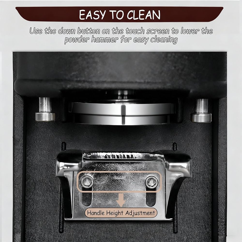 Estación Apisonamiento Espresso 58 mm prensador Ajustable 5-30 kg,prensador Profundidad Ajustable para Prensa Espresso,prensador portafiltro 58 mm para cafeterías,diseño fácil Limpiar Black