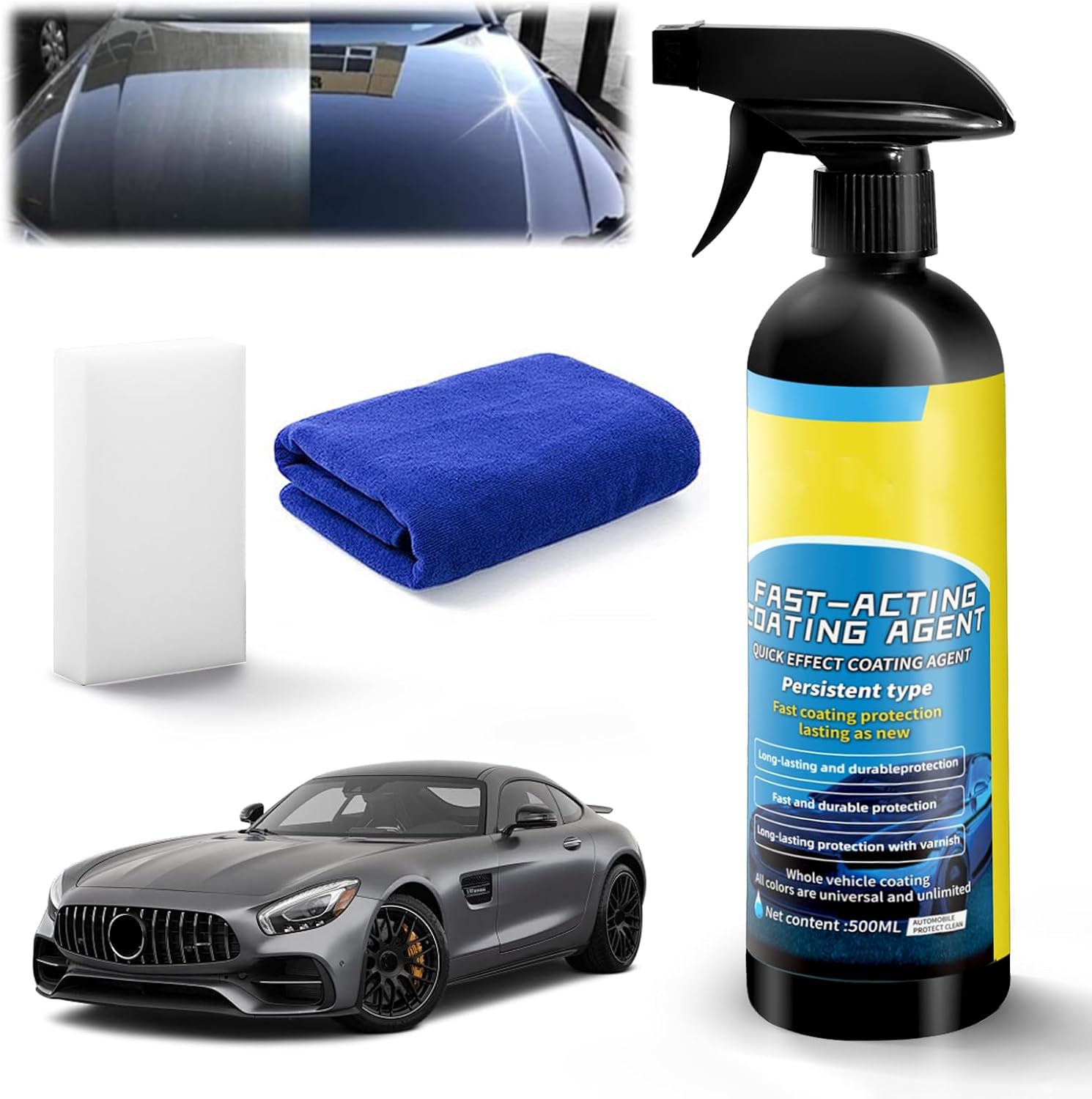 Agente de recubrimiento rápido para autos 500ML miniatura 1