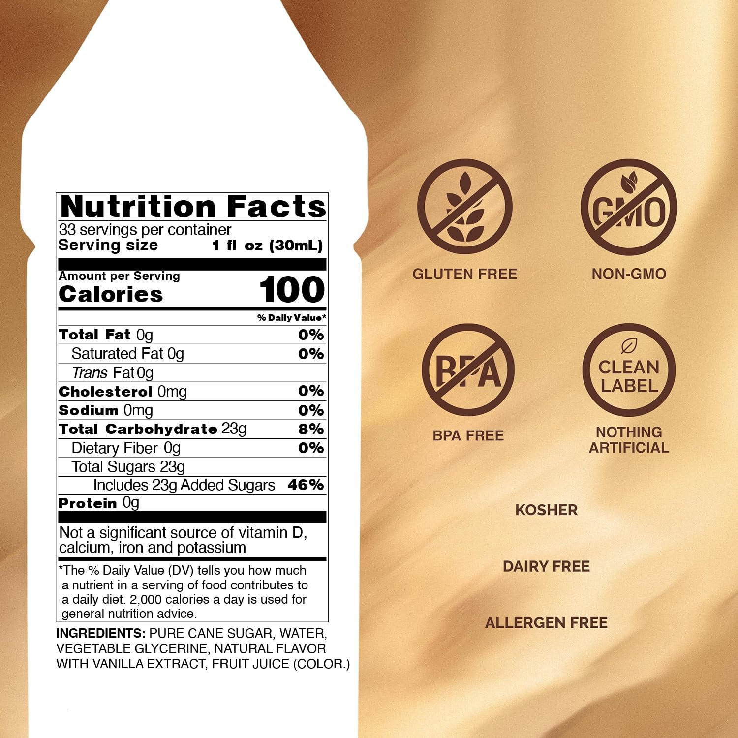 Monin - Jarabe de Vainilla Francesa, En Caja, Sabor Versátil, Sabores Naturales, Ideal para Cafés, Cócteles, Batidos y Bebidas para Niños, Sin OGM, Sin Gluten (1 Litro)