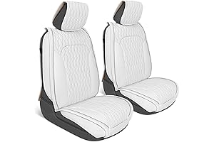 Premium Faux Leather White DiamondLux Edition Car Seat Covers