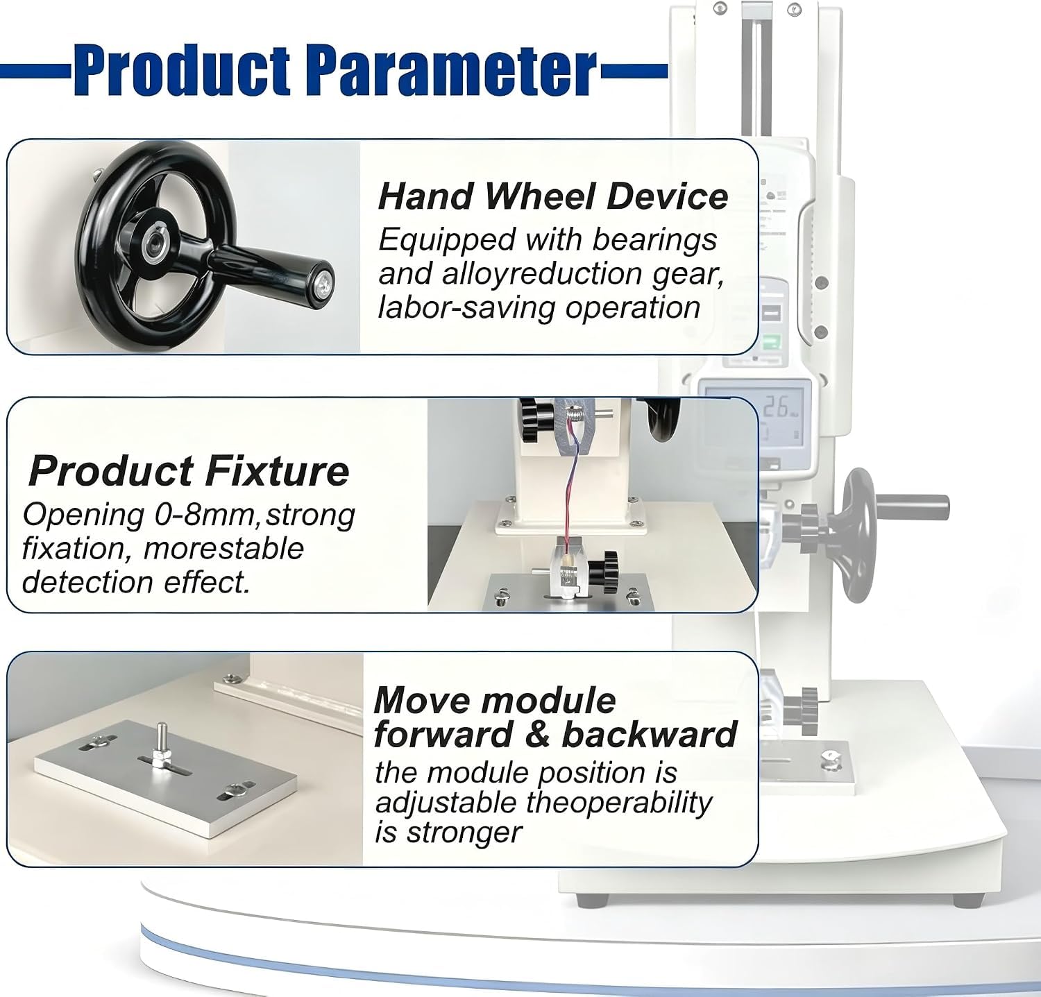 Macchina Digitale per Prove di Trazione/Compressione 10N-2000N, Dinamometro Manuale da Banco con Display LCD e USB per Laboratorio, Officina, Controllo qualità - Precisione ±0.5%,10N-Standard