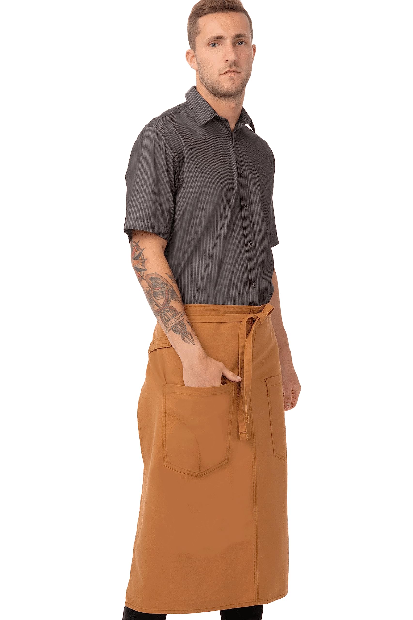 Tablier Rockford Chef Works couleur noix de muscade pour cuisine et service