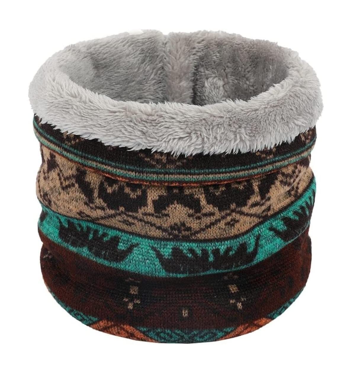 Echarpe Chale Automne Écharpe Chaud Tricoté Foulard Vintage Épais Polaire Doublure Cou Pour Thermique Écharpes Chaudes d'hiver