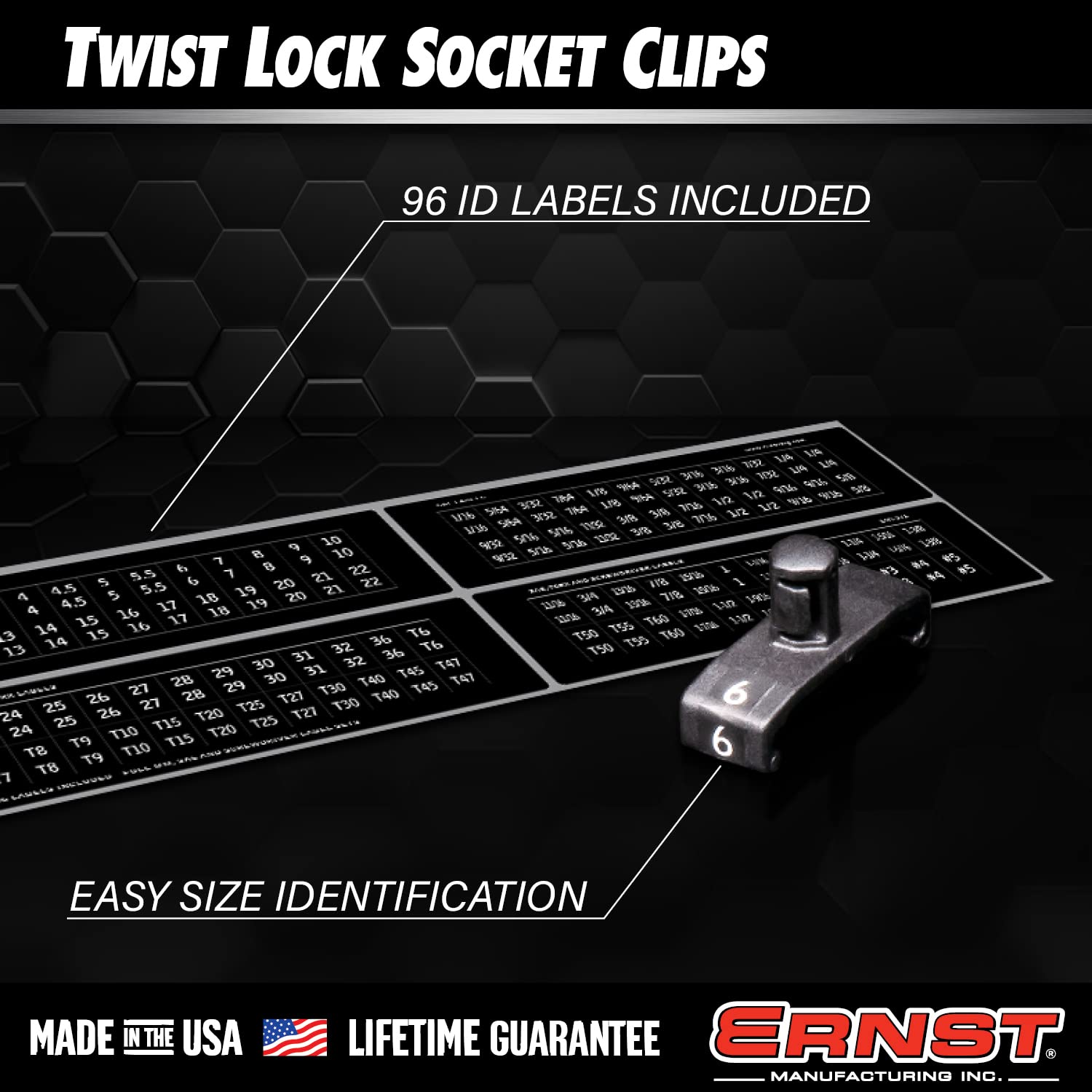 Ernst Manufacturing 34inc Dura Pro Twist Lock Socket Clips 5 | Envío Gratis