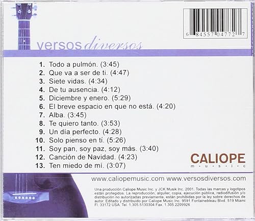 Miniatura 2 de Versos Diversos