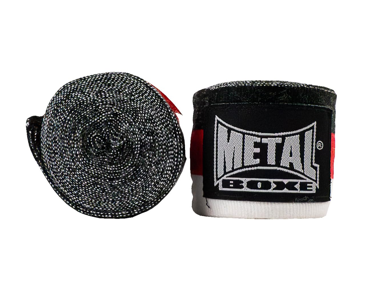 METAL BOXE Boxing 4 m Unisex Adult Training Band, Black/White/Red
