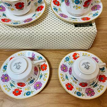 Amazon.co.jp: ノリタケ レトロポップ アイボリーチャイナ 花柄 カップ