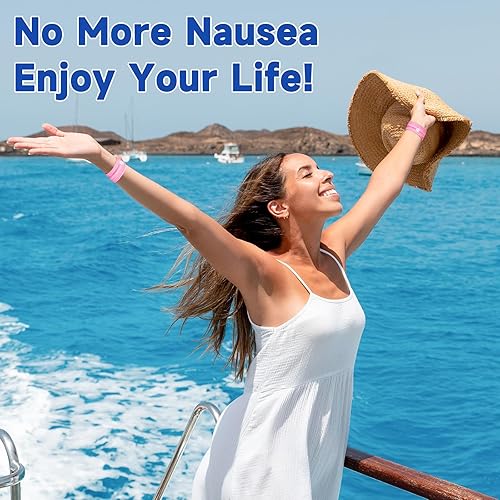 Miniatura 7 de LYJEE Bandas de mareo por movimiento para adultos y niños, pulsera de mareo para acupresión de crucero, alivio de náuseas para mujeres embarazadas