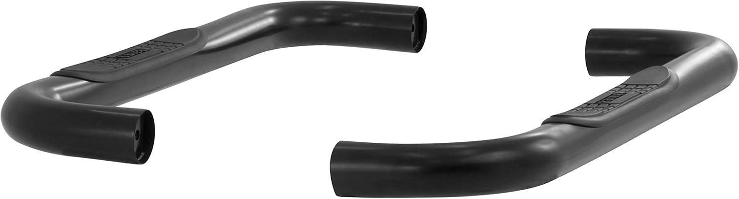 ARIES 204017 3-Inch Round Black Steel Nerf Bars, No-Drill, Fits Select Chevrolet Silverado, GMC Sierra 1500, 2500, 3500 HD