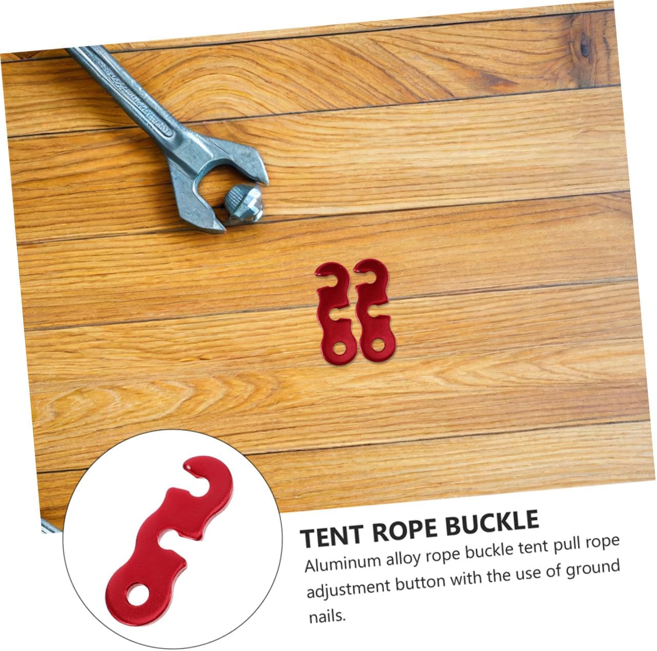 50pcs Aluminum Alloy Guyline Tensioners with Three Eye Opening Lightweight Camping Rope Adjusters for Tent Fixing Hiking Climbing Outdoor Wind Rope Buckles