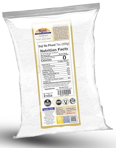 Miniatura 2 de Rani Saji Na Phool (bicarbonato de soda) 7 oz (200 g)  Utilizado para cocinar, sin OMG  Origen indio  Apto para gluten
