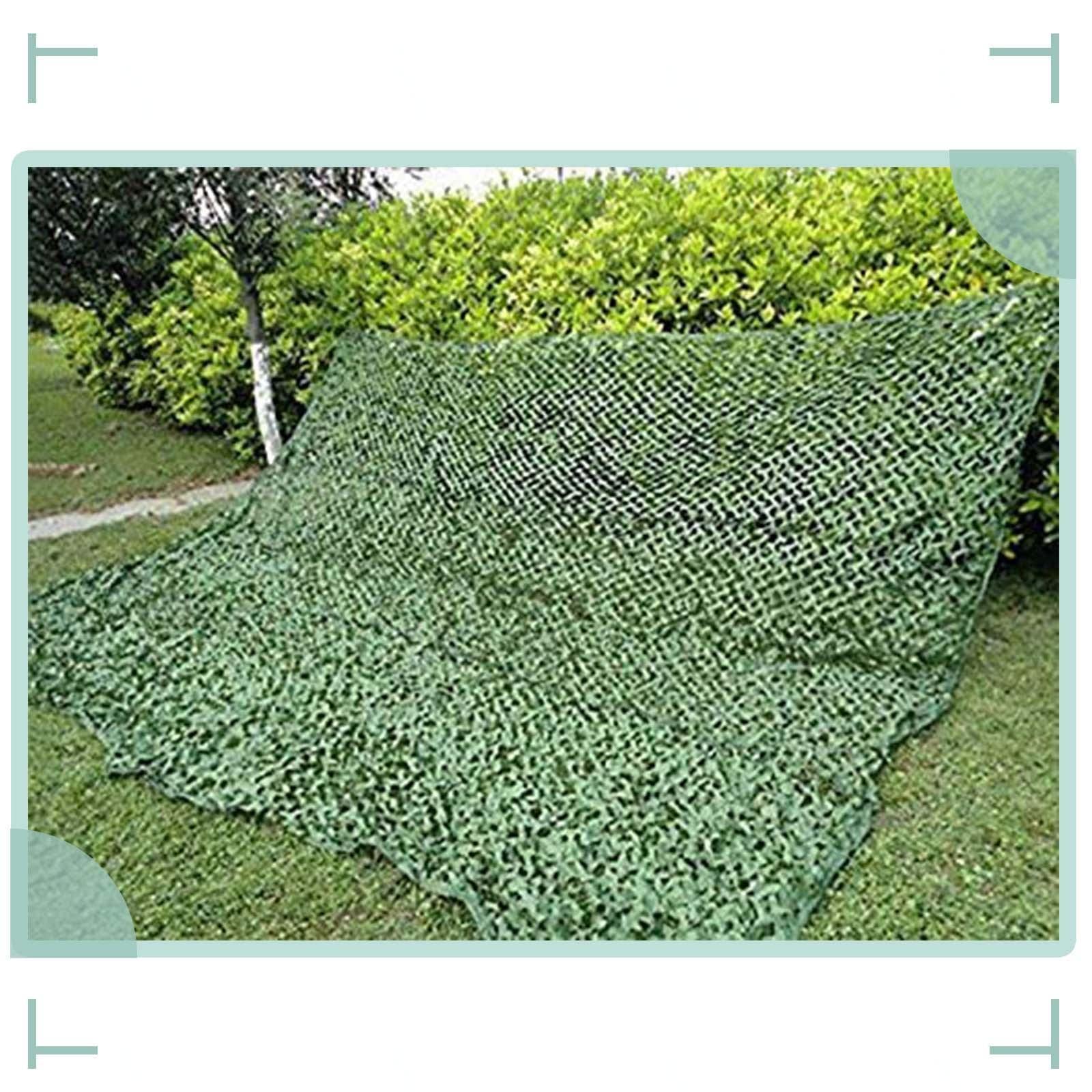Red de Camuflaje,2x6m,2x8m,3x3m,Red de Camuflaje Selva,Red Proteccion Caza,avistamiento Aves Selva,Camuflaje,Red privacidad,Malla de Camuflaje Ligero,Green-6×7m/19.7×23.0ft