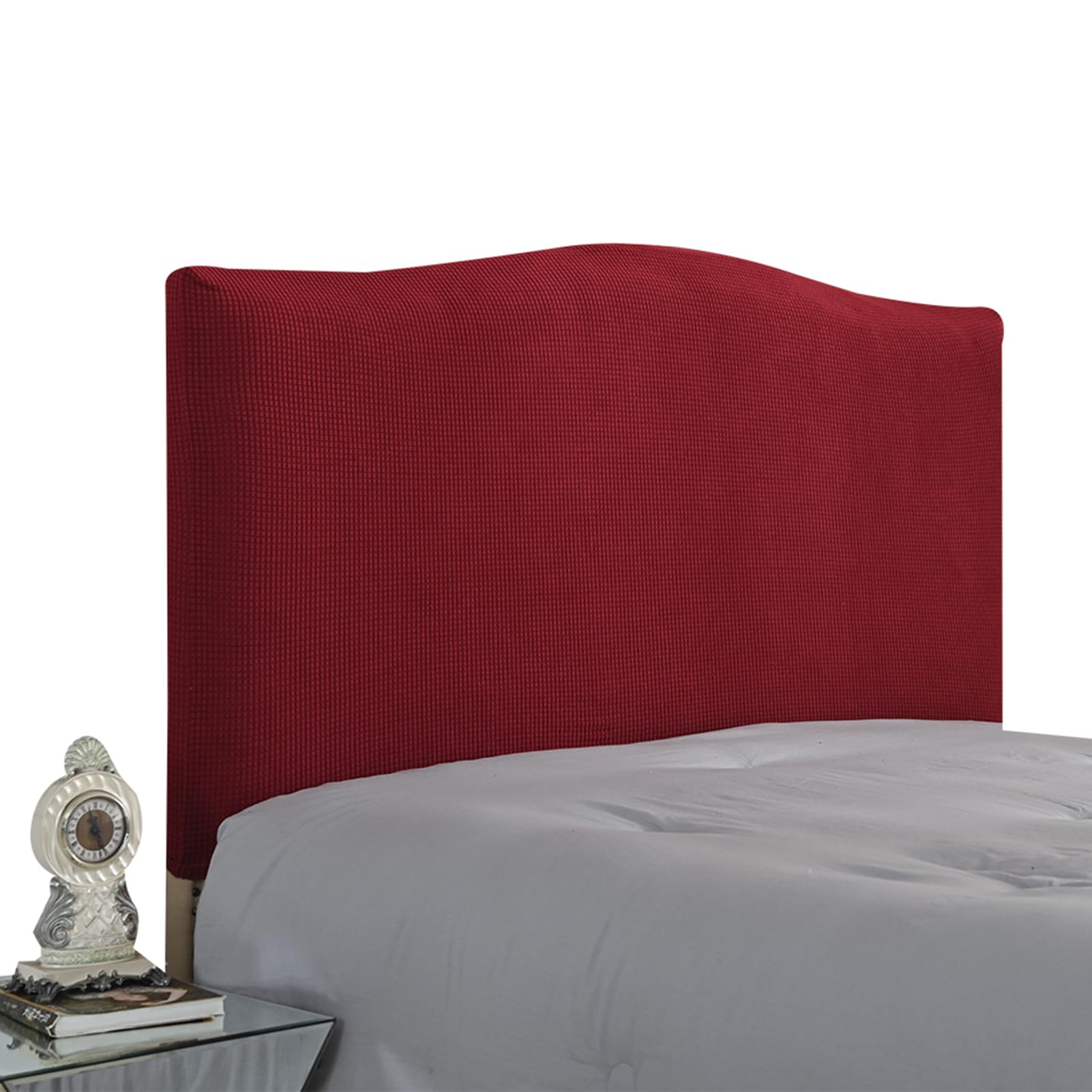 Copritestiera Elastico In Tessuto Premium - Copertura Per Testata Letto Matrimoniale, Antipolvere E Lavabile, Vino Rosso 200cm - 5