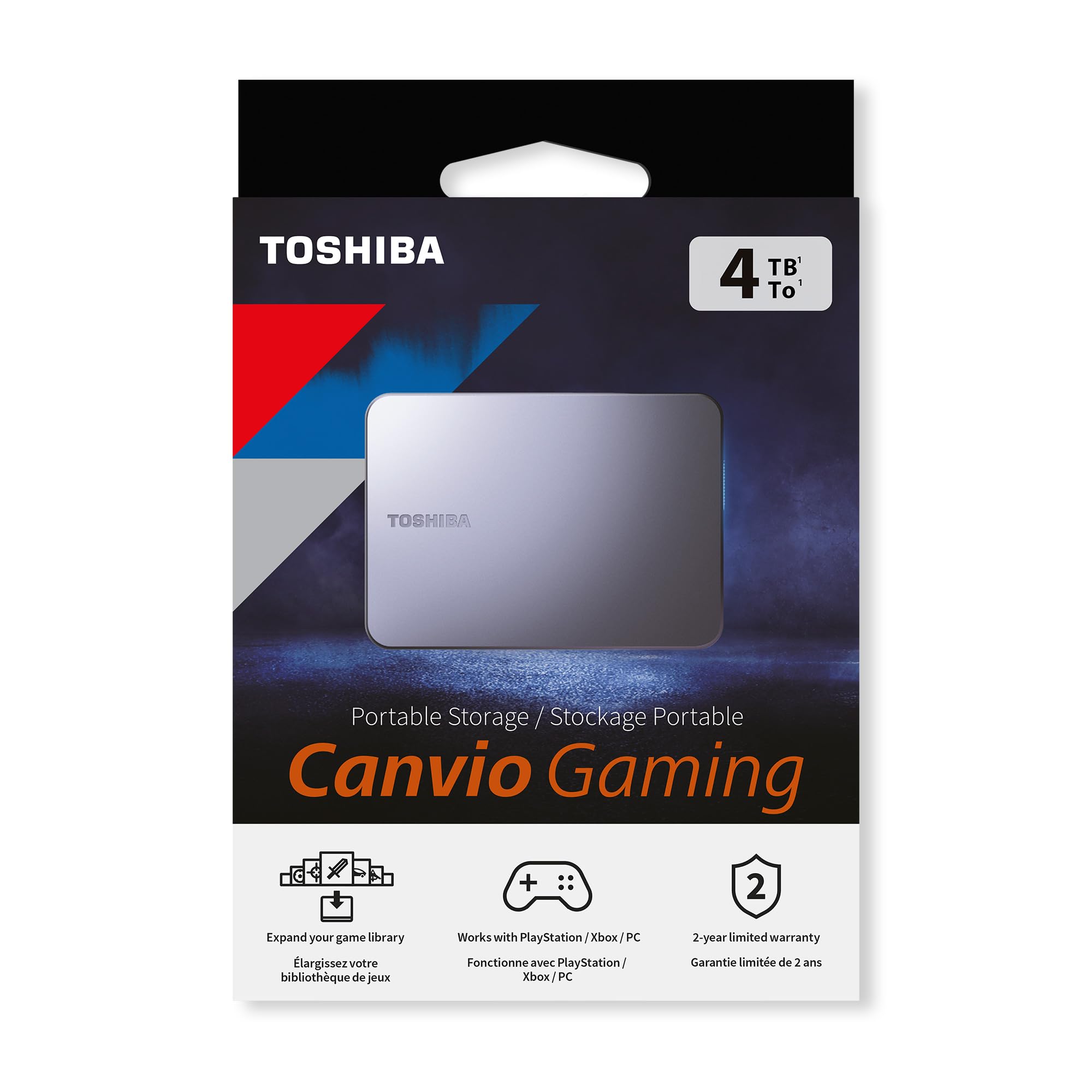 Toshiba Canvio Gaming 4TB HDD 2.5? 5000Mbit/s USB 3.2 Gen 1 Negro exFAT + Cable Micro-USB