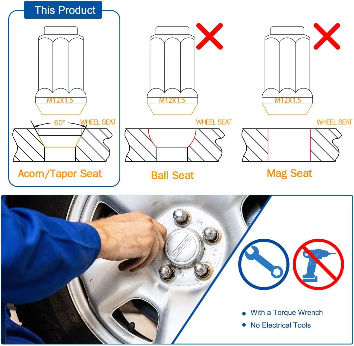 60% оƒƒ Dіѕсоunt GAsupply 12x1.5 Lug Nuts Black, Closed End Bulge Acorn Wheel Lug Nut 3/4 inch (19mm) Hex 1.38 inch Length, 20 Pack Flаѕh Dеаlѕ - 50% оƒƒ GAsupply 12x1.5 Lug Nuts Black, Closed End Bulge Acorn Wheel Lug Nut 3/4 inch (19mm) Hex 1.38 inch Length, 20 Pack