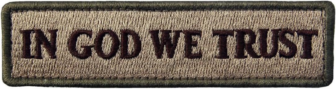 in GOD We Trust Embroidered Tactical Morale Fastener Hook&Loop Patch - Multitan