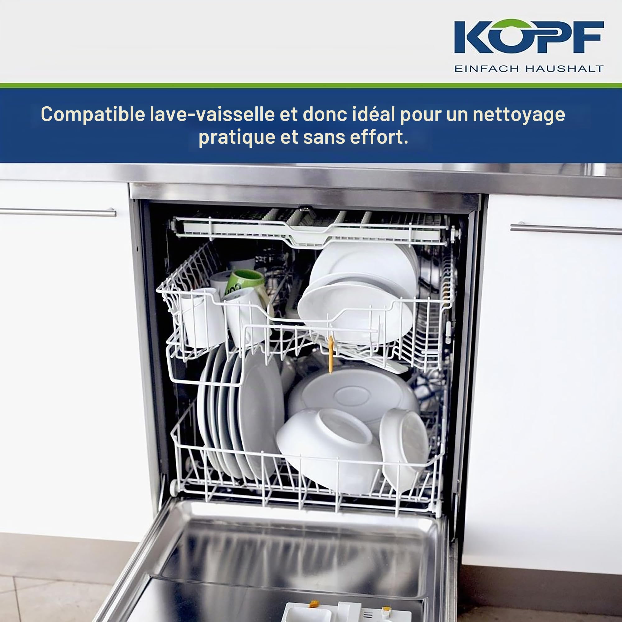 Kopf 124184 Wok Mai-Lu, fonte d’aluminium, Ø 36 cm, avec couvercle en verre et accessoires