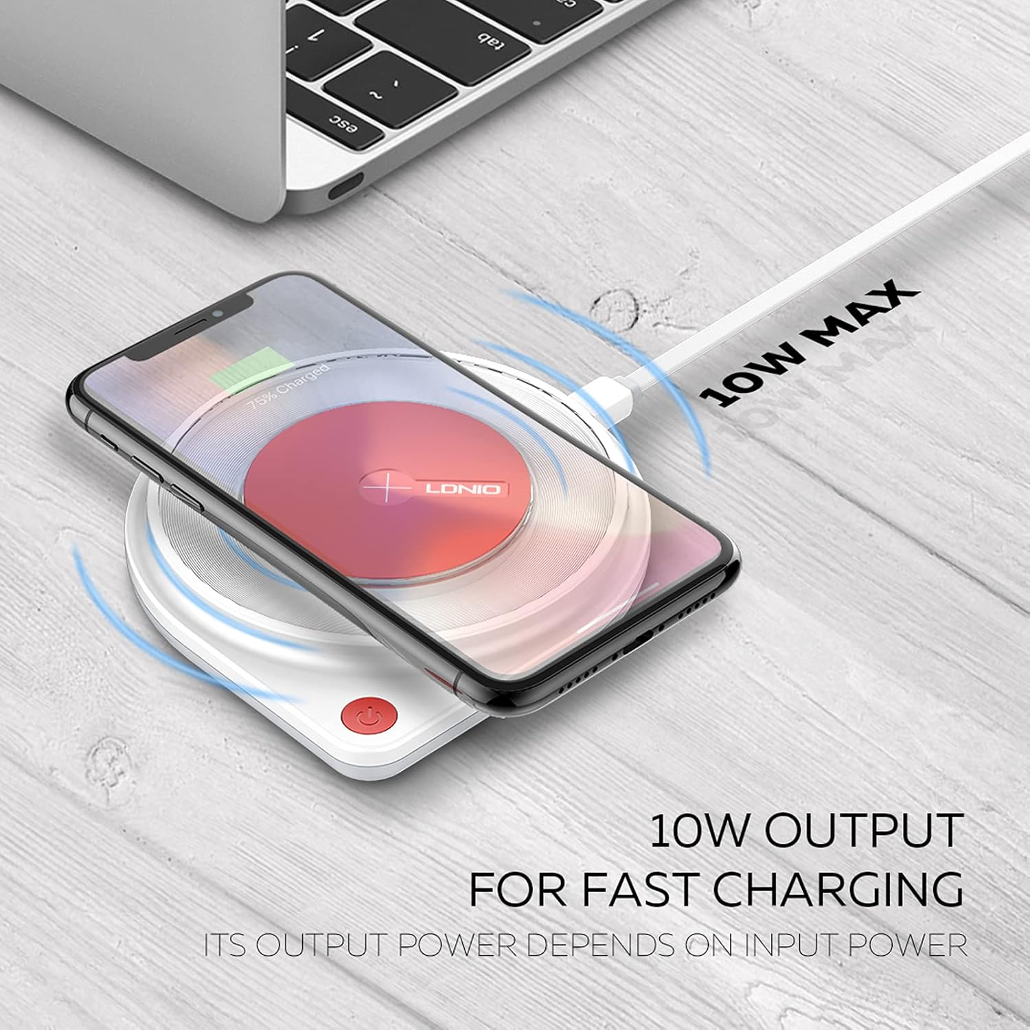Smartphone charging on LDNIO Wireless Charger Pad