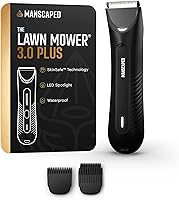 MANSCAPED Lawn Mower 3.0 Plus Groin Trimmer: SkinSafe Blades, Waterproof Ball Shaver, USB-C, 60 Min Runtime - Tuxedo Black