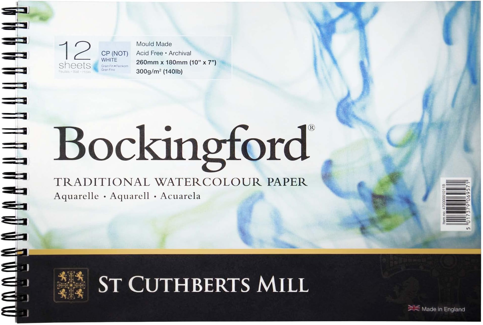 Arches Watercolor Travel Journal 6x10inch Natural White 100 Cotton Paper 15