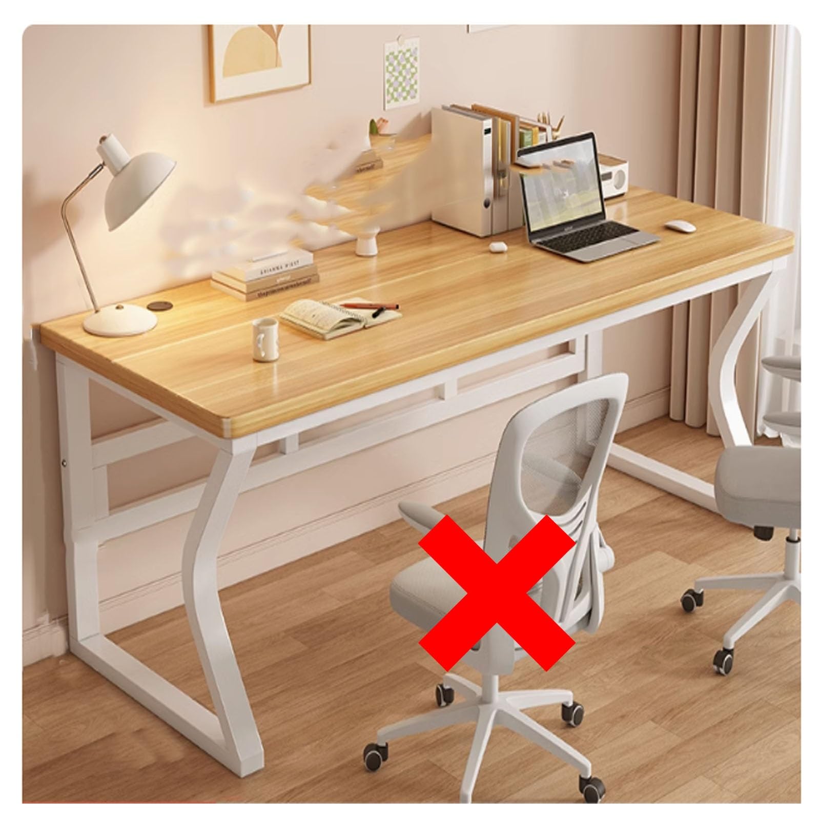 Bureau de jeu ergonomique 100 cm en bois d'origine pour petits espaces et chambre