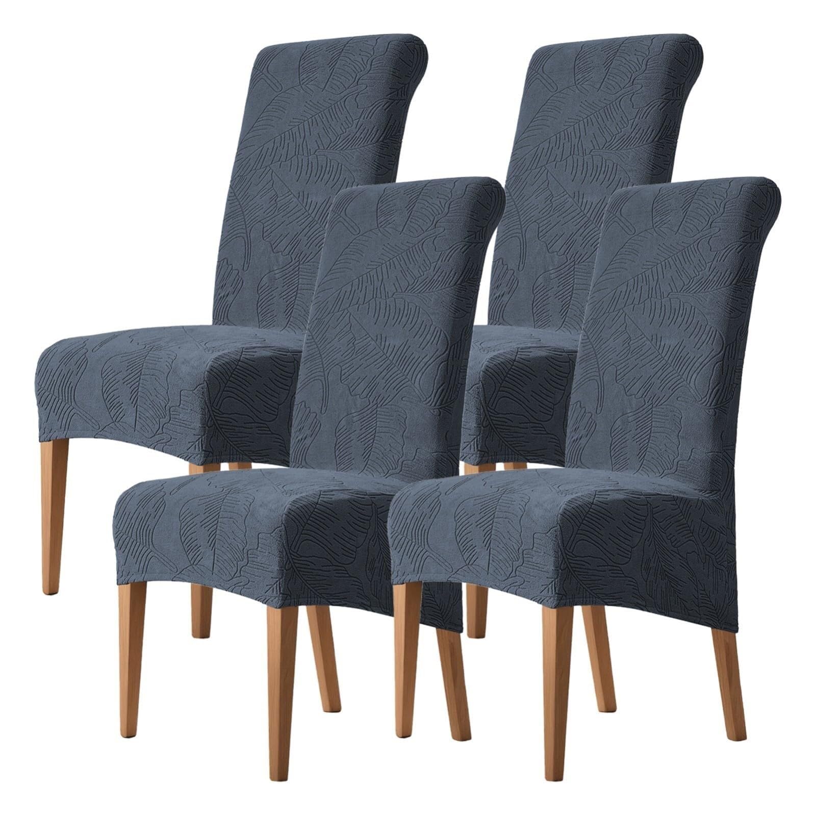 NMVAWIPT Stretch High-Back Dining Chair Covers, Removable Washable Protectors For Home, Restaurant, Banquet(#4,4Pcs)