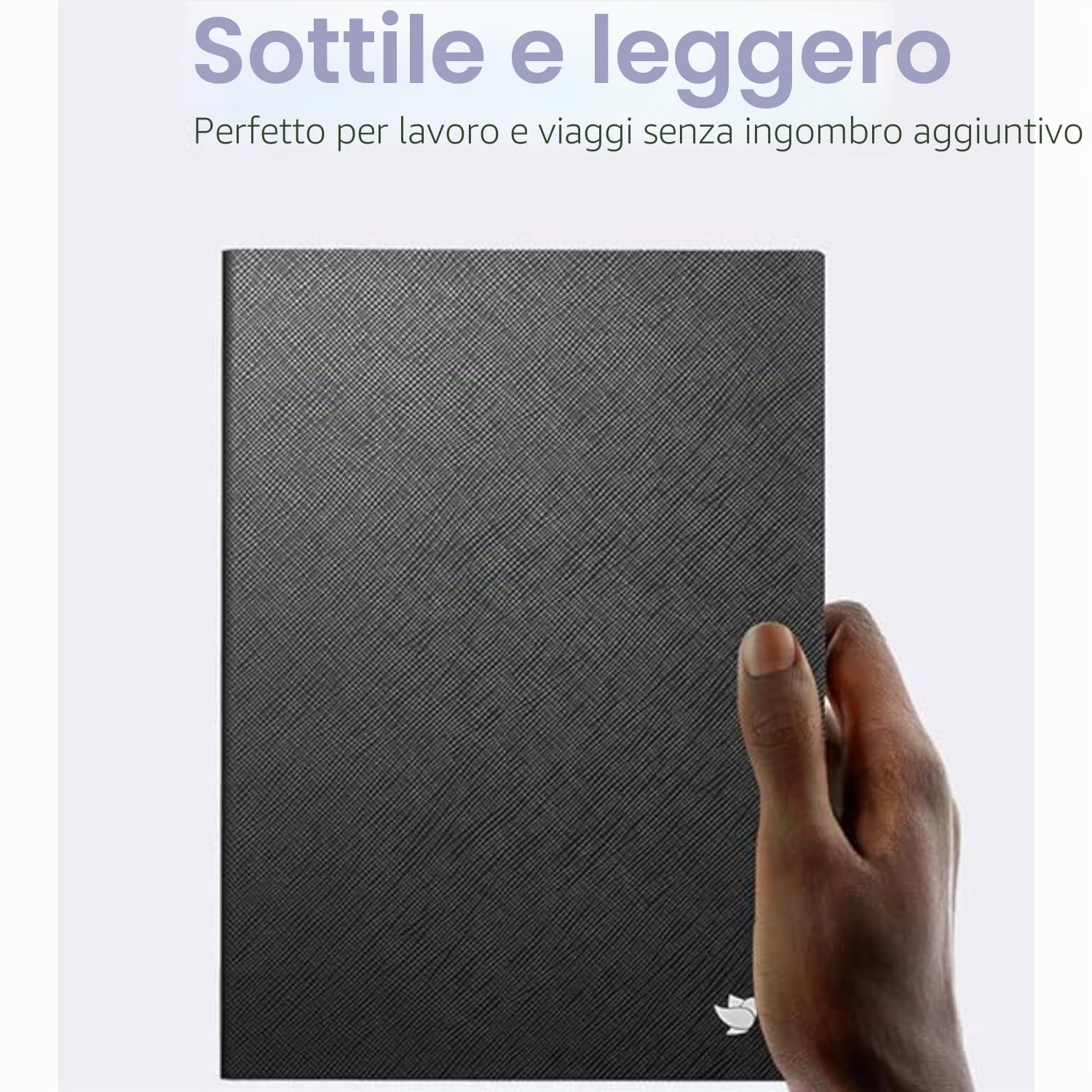 iFLYTEK Paper Tablet 8,2" Custodia in pelle PU di alta qualità, sottile e leggera, con clip per penna per vassoio di scrittura, impermeabile e antipolvere, nero