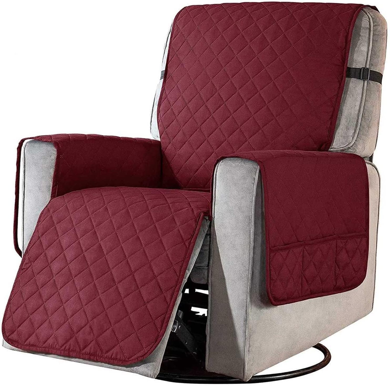 Recliner Sofa Slipcover Reversible Sofa Cover Furniture Protector Couch Cover Water Resistant Elastic Straps Pets Dog Cat (I)