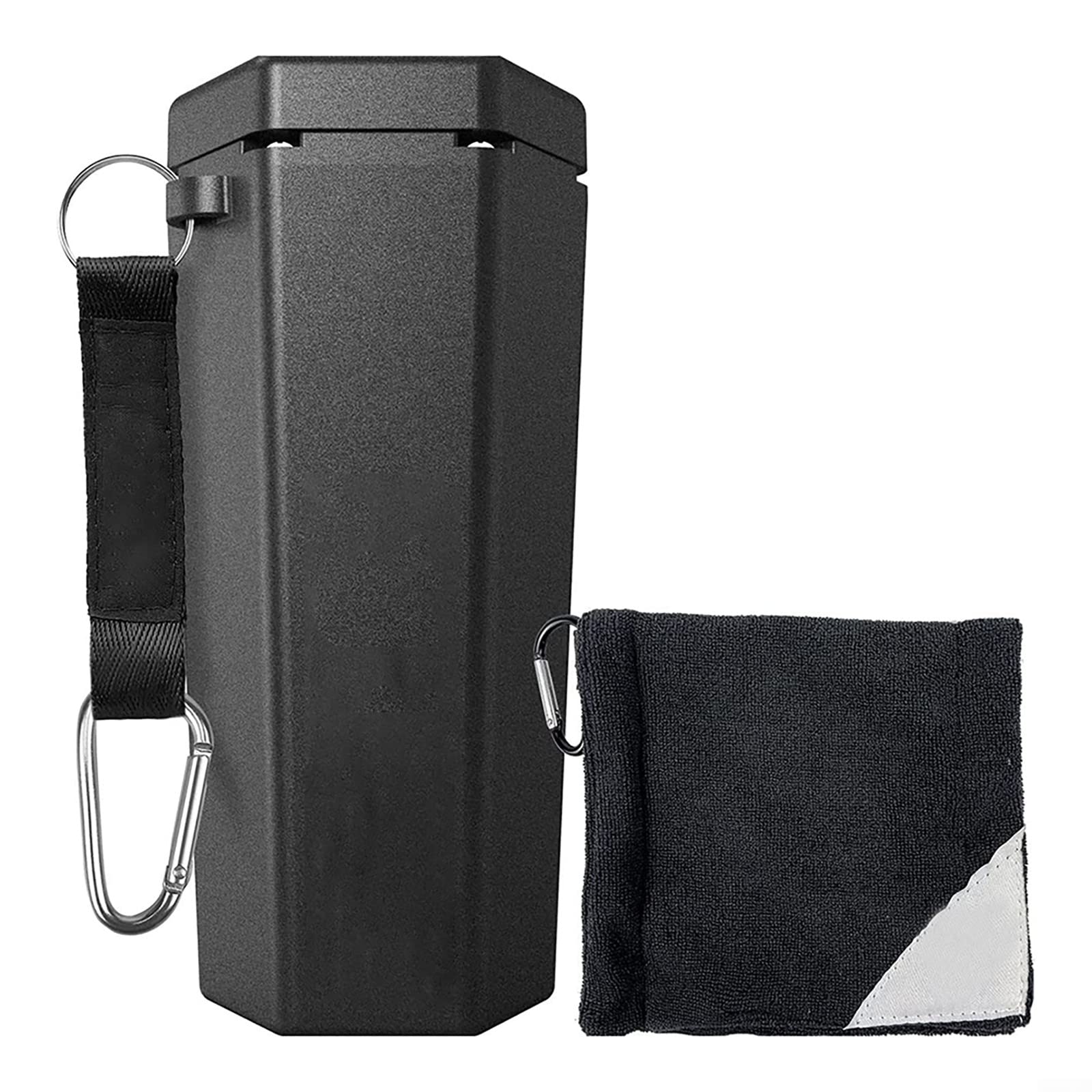 ZYWUOY Rondelle de balle de golf, nettoyeur de balle de golf portable avec serviette, kit de nettoyage multifonction pour club de golf, sacs ou chariots de golf