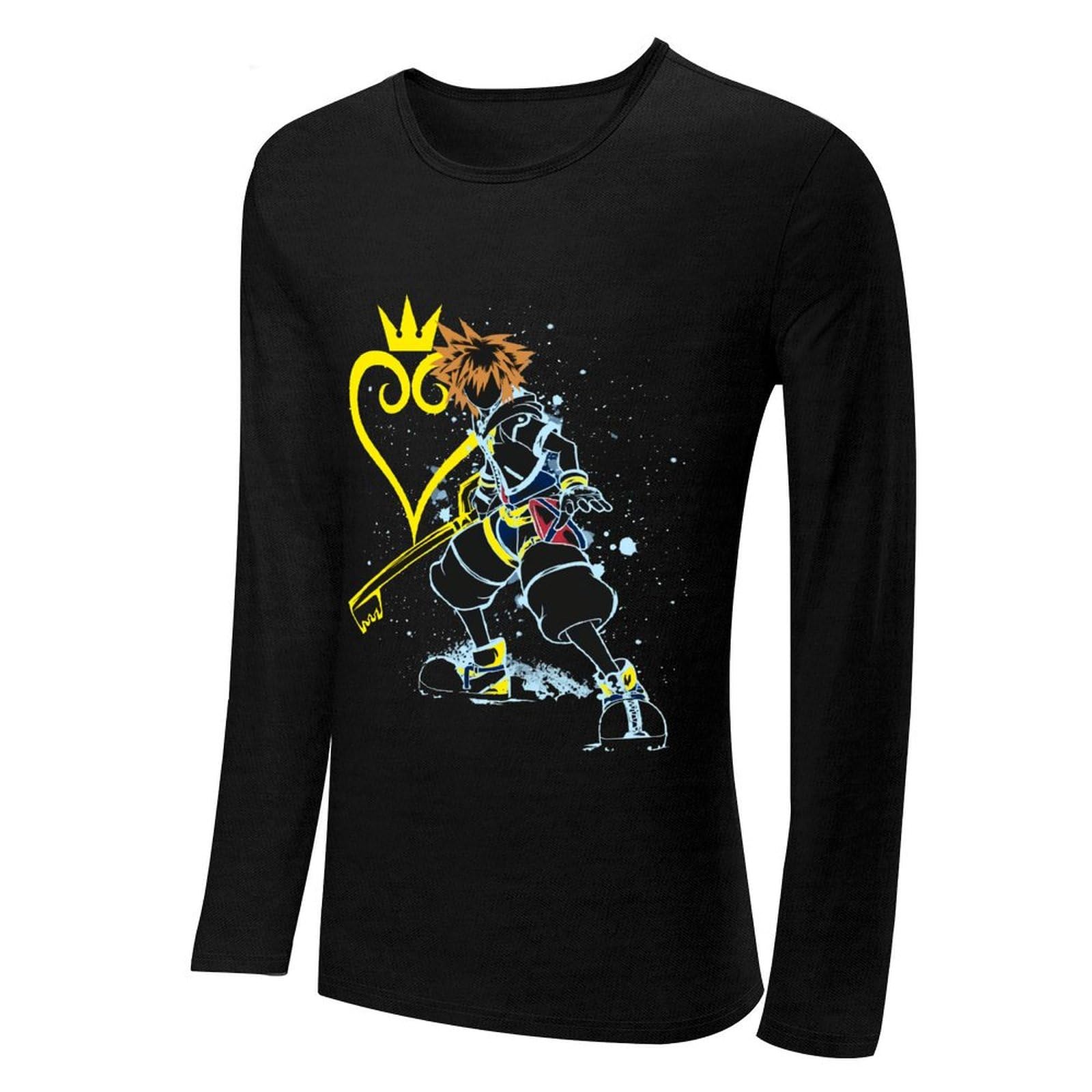 Amazon.co.jp: Tシャツ キングダムハーツ 長袖 メンズ 綿 ロンT 