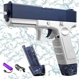 Mineup Pistola De Agua Eléctrica Automática Con Disparo Continuo, 280 ML, Alcance De 10 M, Batería Recargable USB