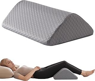 Knee Wedge Pillow 6.3'' for Post-Surgery Recovery - Leg Elevation Support for Sleep Position,Alleviating Lower Back & Hip Pain Enhancing Circulation in Ankles Legs Triangle Pillow with Removable Cover